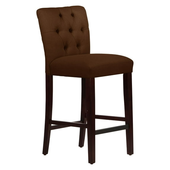 Skyline Furniture 31 in. Tufted Linen Bar Stool