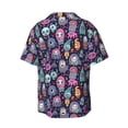 thumbnail image 2 of Fotbe Funny colorful skull ghost print Short Sleeve Button Down Shirts for Men Casual Summer Beach Wrinkle Free Shirt-Medium, 2 of 7