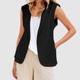 thumbnail image 2 of Veste Sans Manches à Col en V pour Femmes, Tenue Décontractée Polyvalente pour Toutes les Saisons, 2 of 4