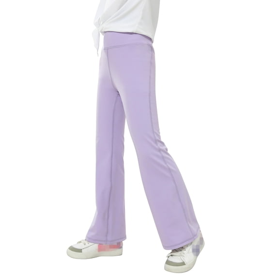 Hotiary Girl's Flare Leggings High Waisted Yoga Pants Bootcut Dance Casual Pants Activewear Kids Bell Bottoms Toddler Child for 4 Years-12 Years