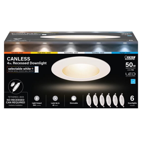 Feit Electric LEDR4XT/6WYCA/6 LED Recessed Downlight
