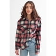 thumbnail image 2 of Ragstock Black & Pink Plaid Oversized Shacket, 2 of 4