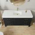 thumbnail image 5 of Leon 60" Single Bathroom Vanity in Fir Wood Black w/Lightning White Composite, 5 of 17