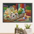 thumbnail image 4 of Diamante pintura 5D DIY taladro redondo completo dinosaurio Kit decoración del hogar arte artesanía, 4 of 9