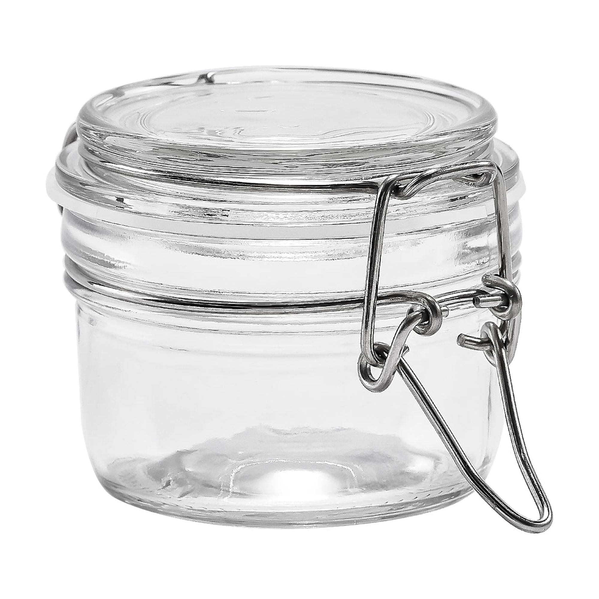 (2 pack) Mainstays Glass Airtight Food Storage Jar with Lid, Clear Cereal and Dry Food Storage Container for Kitchen Pantry Organization