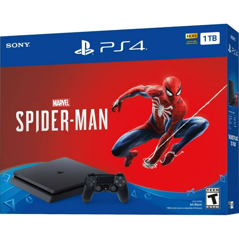 Sony PlayStation 4 Slim 1TB Spiderman Bundle, Black, CUH-2215B ...