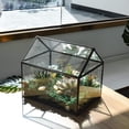 thumbnail image 3 of Terrario de vidrio para plantas YIMORENCE en forma de casa en V con tapa abatible, 3 of 7