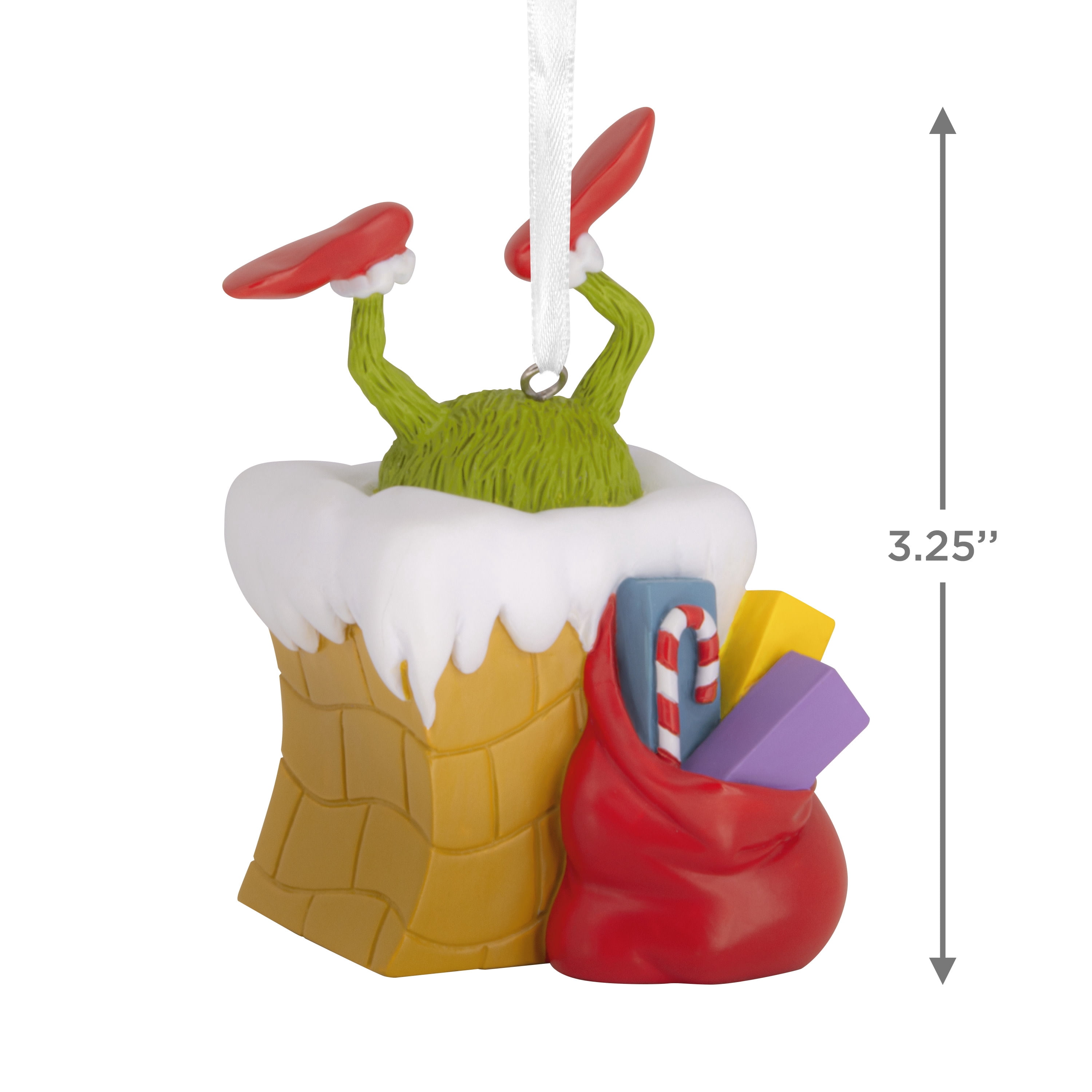 Hallmark Christmas Ornament (Grinch in Chimney), 1 Count