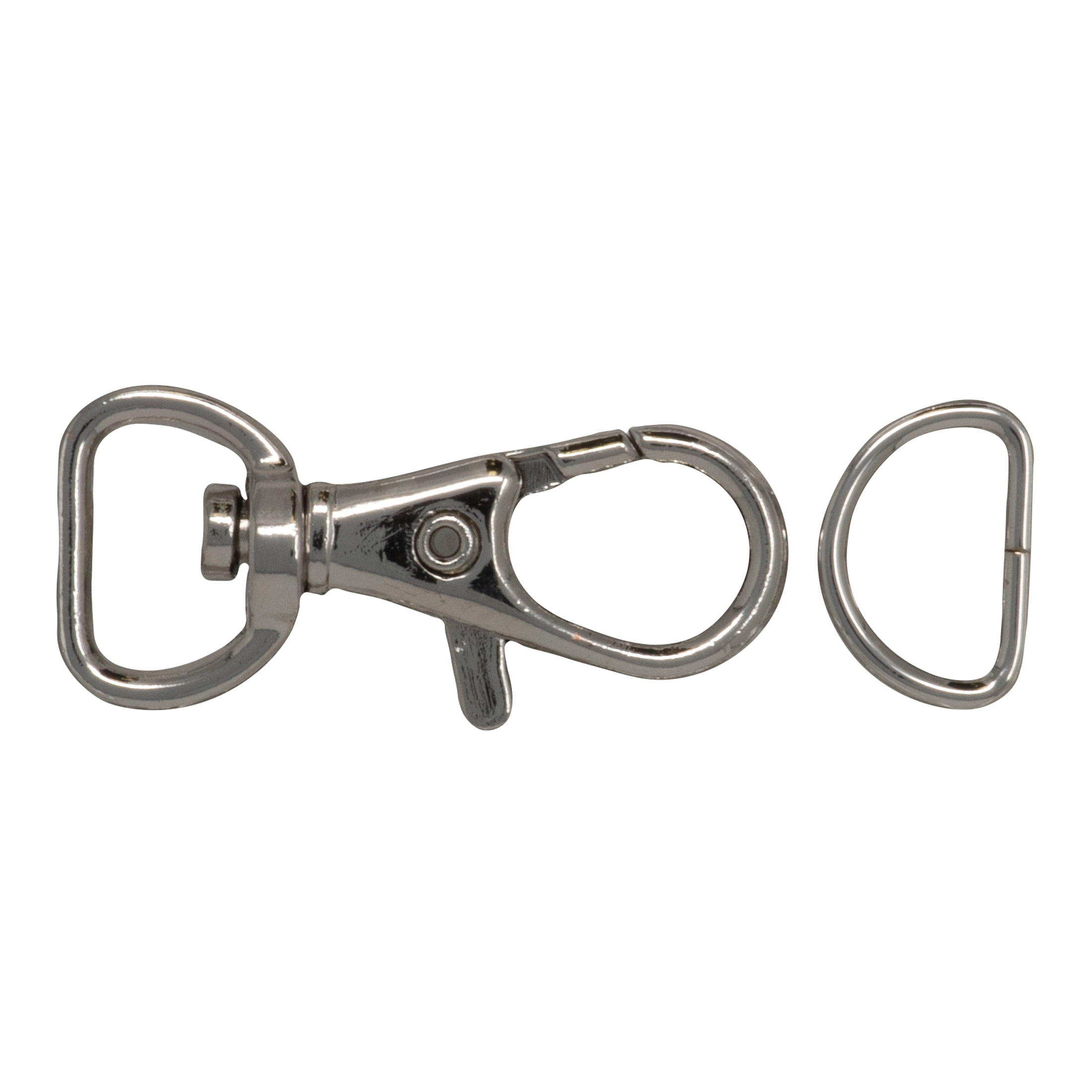 (2 pack) Dritz 1/2" Silver Swivel Hook with D-Ring, 3 Count