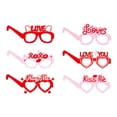 thumbnail image 2 of Dserhfy 6 Pcs Cute Valentine's Day Glasses Red Pink Love Heart Paper Glasses Dress Up Photo Booth Props for Birthday Valentine's Day Party Supplies, 2 of 8