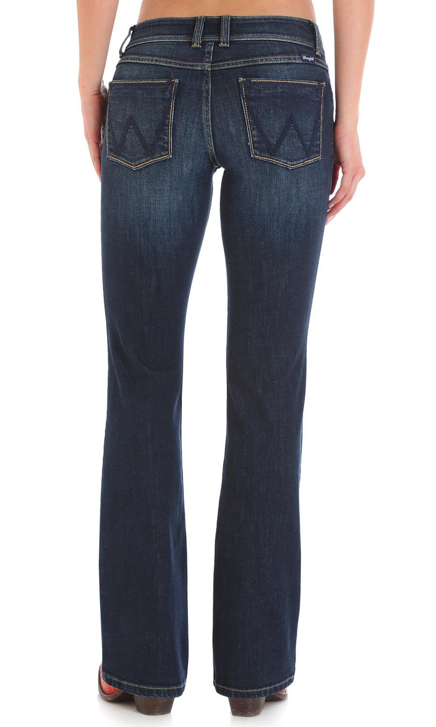wrangler womens retro sadie low rise stretch boot cut jean, dark blue, 1x34  