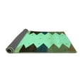 thumbnail image 2 of Ahgly Company Indoor Round Abstract Turquoise Blue Contemporary Area Rugs, 7' Round, 2 of 4