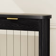 thumbnail image 6 of 70.1" Wavy-Patterned Storage Table with Drawers, Slim Console Table Behind Sofa for Entryway Hallway Living Room, Black, 6 of 10