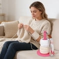 thumbnail image 5 of Wrist Yarn Holder, Portable Yarn Holder Hanging Yarn Spinner, with Wrist Strap Knitting Crocheting Tool for Craft Weaving Lovers Hot Pink, 5 of 6