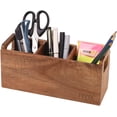 Wood Desk Organizers, Pen and Pencil Holder, Makeup Brush Organizer for