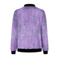 thumbnail image 4 of TFEOQRY Women's Fashion Sequin Decorative Outwear Jackets Casual Long Sleeve Zippered Coat with Pockets Purple, 4 of 5