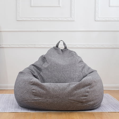 Bean Bag Sofa Chairs Cover Classic Lazy Lounger Bean Bag Storage Chair for Adults and Kids for Home Garden Lounge Living Room Indoor Outdoor (No Filler)