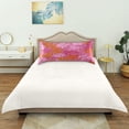 thumbnail image 6 of Iauyy 20x26in Silk-Smooth Satin Pillowcase, Gentle on Hair and Skin, Luxuriously Soft Pillowcase with Envelope Closure, Wrinkle Fade Orange Floral Pattern, 6 of 9