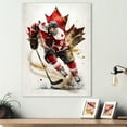 thumbnail image 2 of Designart Canadian Hockey Player In Action I Canvas Wall Art, 2 of 5