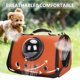 thumbnail image 5 of Bolsa para perros y gatos, bolsa transpirable para mascotas, bolsa espacial transparente de PU (café) Sywqhk Libre de BPA, 5 of 7