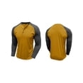 thumbnail image 2 of SUNSIOM Men's Spring Autumn Casual T-shirts Long Sleeve Round Neck Contrast Color Button Up Tops, 2 of 7