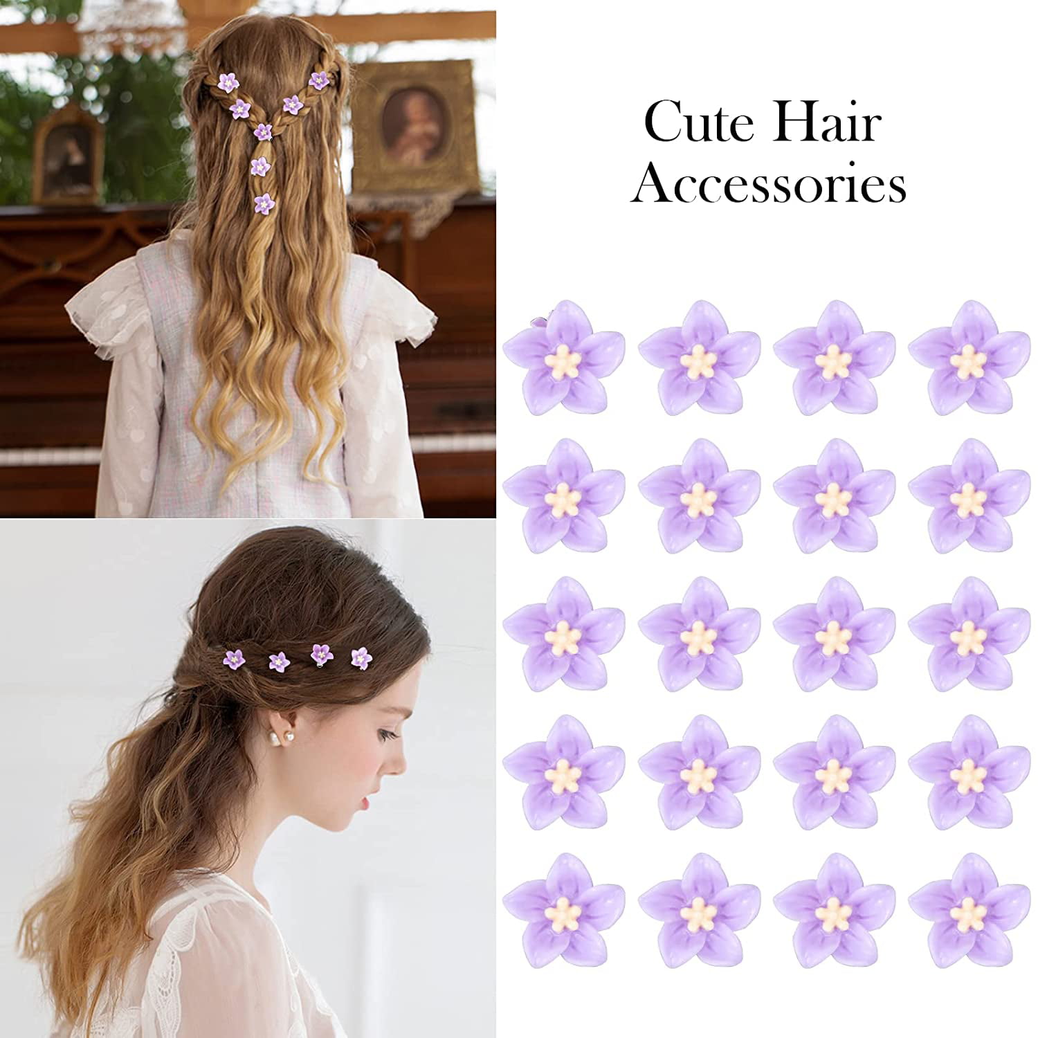 Lilac flowers hair pins Small wedding hair clip - Shop