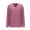 Hot Pink, variant on Pejock Women's Knitted T-Shirt Long Sleeve V-Neck Top, Casual Stretch Soft Comfortable Blouse, Relaxed Fit Lightweight Shirt for Daily Wear