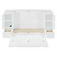 thumbnail image 5 of Full Size Murphy Bed with Drawers, Cabinets and USB Ports,White, 5 of 9