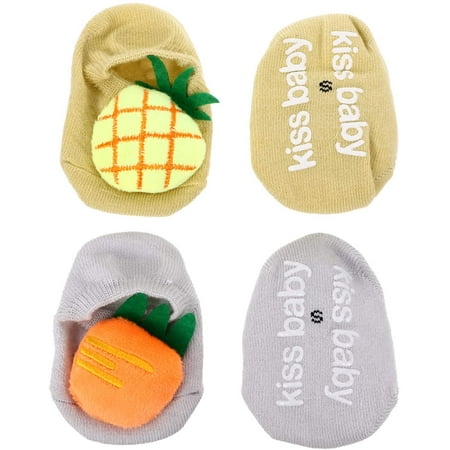 

Southwit 2 Pair Baby Floor Socks Warm Dispensing Anti-Slip Baby Cotton Socks with Fruit Pattern