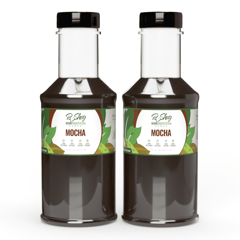RoShay Naturally Sweetened Mocha Flavoring Syrup for Coffee, Frappes