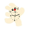 thumbnail image 4 of deevoka Cartoon Cat Shaped Wall Clock Decor Hanging Clock for Hotel Dining Room Gift Beige, 4 of 9
