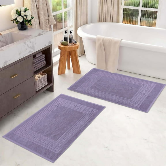 Impressions Bison 2-Piece Absorbent Cotton Bath Mat