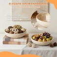 thumbnail image 4 of European Style Travertine Fruit Bowl, 7.87 inch Decorative Stone Bowl, Multi-Purpose Kitchen & Home Organizer, Solid Beige Marble Centerpiece, Minimalist Home Decor, 4 of 8