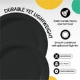 thumbnail image 4 of Exquisite 9" Paper Plates - 100 Disposable Plates - Black, 4 of 10