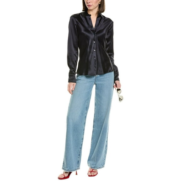 STAUD womens Bogart Top, 0, Blue