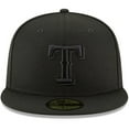 thumbnail image 2 of Men's New Era Black Texas Rangers Primary Logo Basic 59FIFTY Fitted Hat, 2 of 4