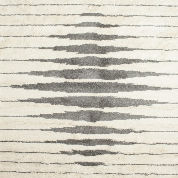 Ahgly Company Machine Washable Indoor Square Contemporary Sage Green Area Rugs, 6' Square
