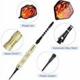 thumbnail image 3 of Dardo con punta de plástico [18 g], kit de 12 dardos para juegos de dardos electrónicos (42 plumas + 100 puntas + 6 ejes de aluminio adicionales), 3 of 5