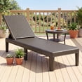 thumbnail image 3 of Costway 1 PCS Chaise Longue d'Extérieur Chaise Inclinable à 4 Positions avec Rotin Imperméable Brun, 3 of 10