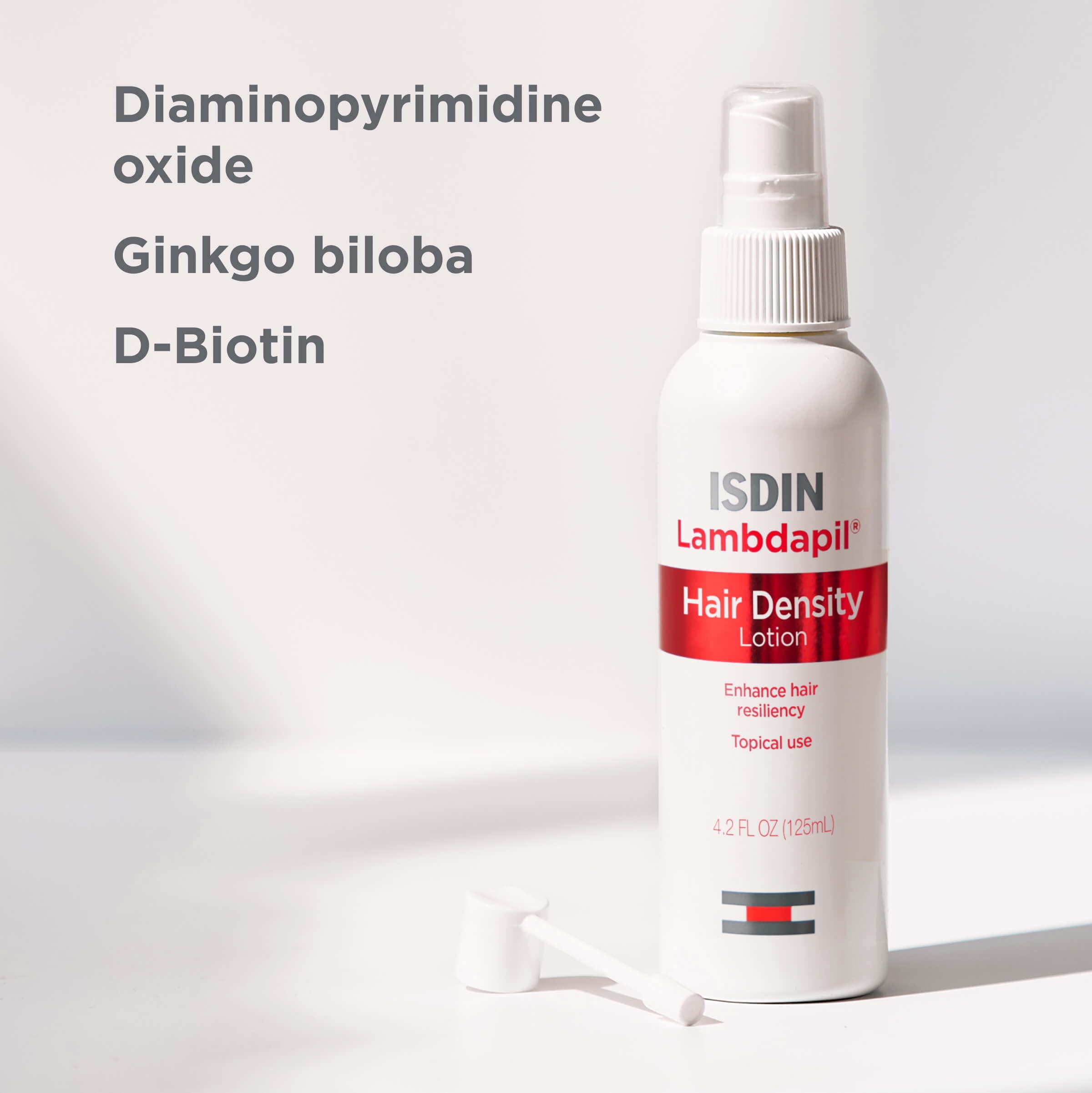 ISDIN Lambdapil Hair Lotion: Hair thickening lotion for thin hair, 4.2FL OZ (125ml).