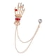thumbnail image 4 of Broche de solapa Salvador para hombre con cadena de cristal dorado, 4 of 10