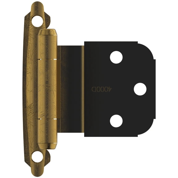 Amerock 2-3/4 in. L Antique Brass Cabinet Hinge 2 pk