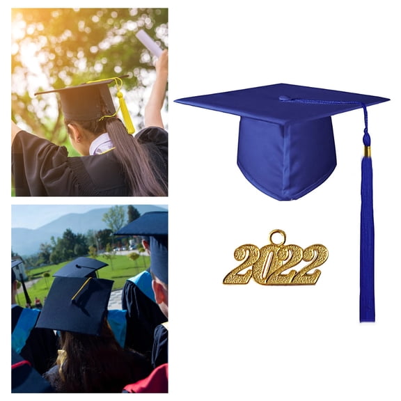 opvise Memorable Eye-catching Graduation Cap Fabric Practical Coloful Graduation Hat for Student Atrovirens