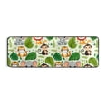thumbnail image 2 of Cute Lion Tiger Monkey Elephants Hallway Runner Rug 2'X6' Non-Slip Washable Carpet Runner Kitchen Entryway Laundry Bedroom, 2 of 7