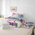 thumbnail image 6 of Homewish Pink Purple Cherry Blossom 7 Pieces Full Size Bedding Sets,Japanese Style Full Size Bed in a Bag,Light Gray Reversible, 6 of 8
