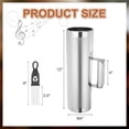 thumbnail image 2 of Uxcell Stainless Steel Guiro Shaker Instrument 4" x 12" Latin Percussion Instrument with Scraper Musical Training Tool Metal Guiro for Band Sand Hammer Performance, 2 of 6