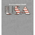 thumbnail image 2 of American USA Flag Letters Heather Gray Adult Long Sleeve Hoodie-Medium, 2 of 3