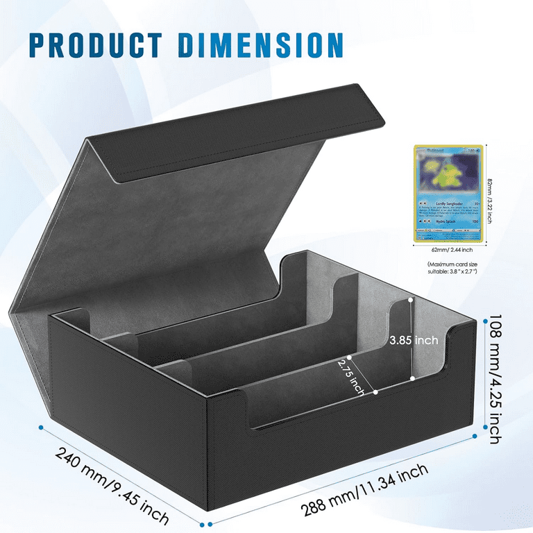 MaxGear Card Deck Box for Trading Cards Holds 1800+ Sleeved Cards