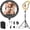 Black, variant on 18" Large Ring Light with 60" Tripod Stand for , Portable Foldable Bi-Color 2500-6500K LED Big Ringlight for iPad with Remote Video Recording YouTube Photography Makeup