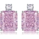 thumbnail image 1 of Pendientes rosas para mujer de plata de ley 925 de 16 quilates con diamantes CZ simulados, 1 of 3